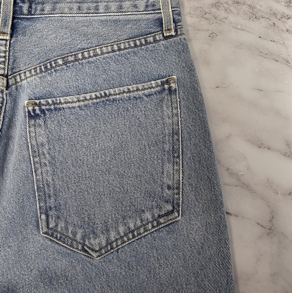 AGOLDE High Rise Straight Leg 100% Cotton Light Blue Jeans 28 Preowned - Picture 7 of 10